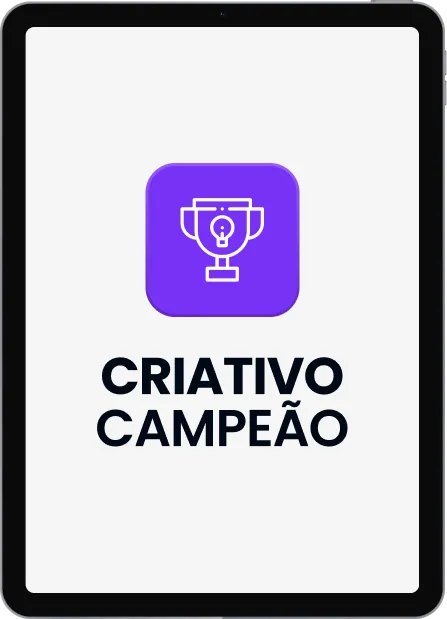 Bônus Criativo Campeão apresentado em um notebook